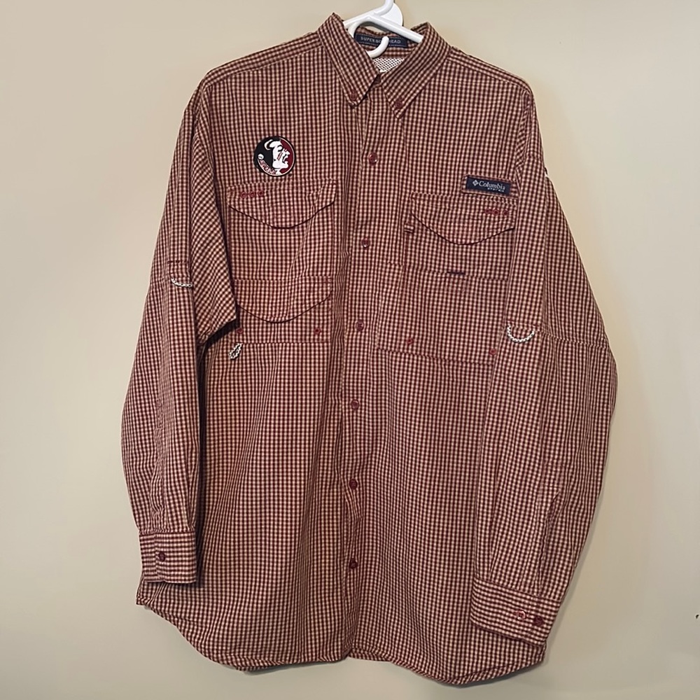 Columbia Men’s 100% Cotton Plaid Shirt Button Up Long Sleeve Blue Size M